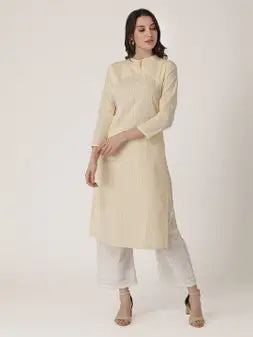 Lemon Cotton Embroidery Premium Kurta