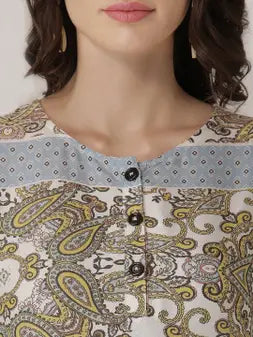 Multi Rayon Contemporary Printed Kurta