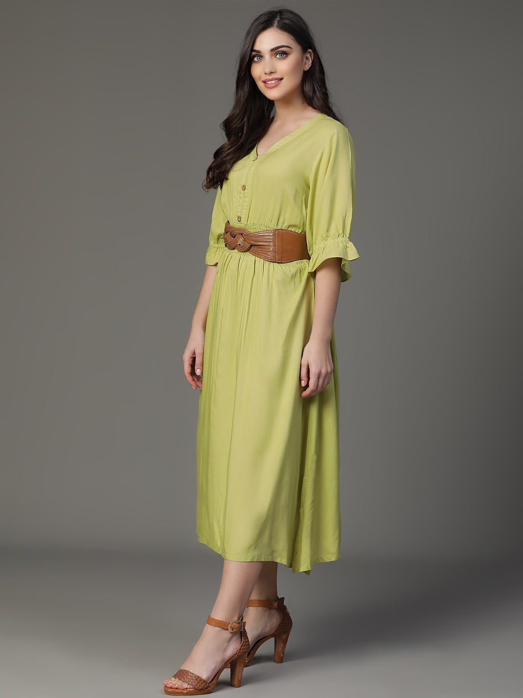 P.Green Rayon Dress with flare