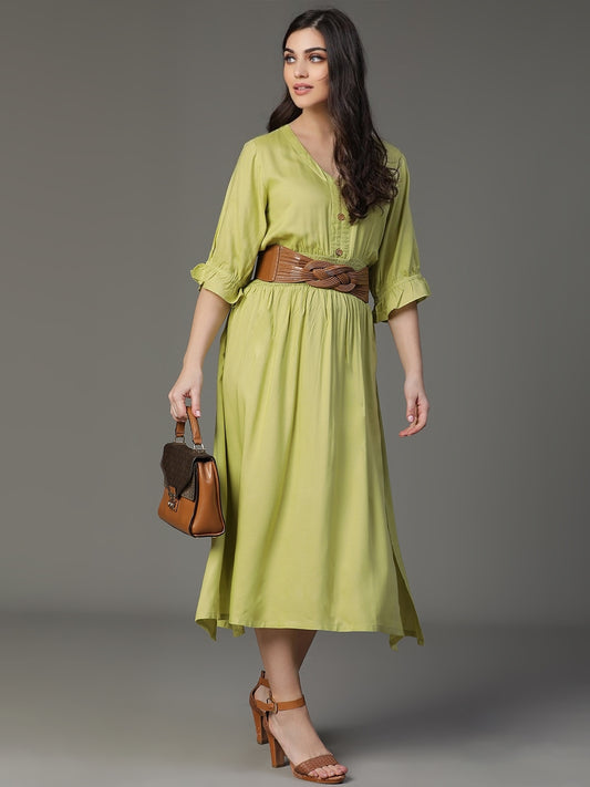 P.Green Rayon Dress with flare