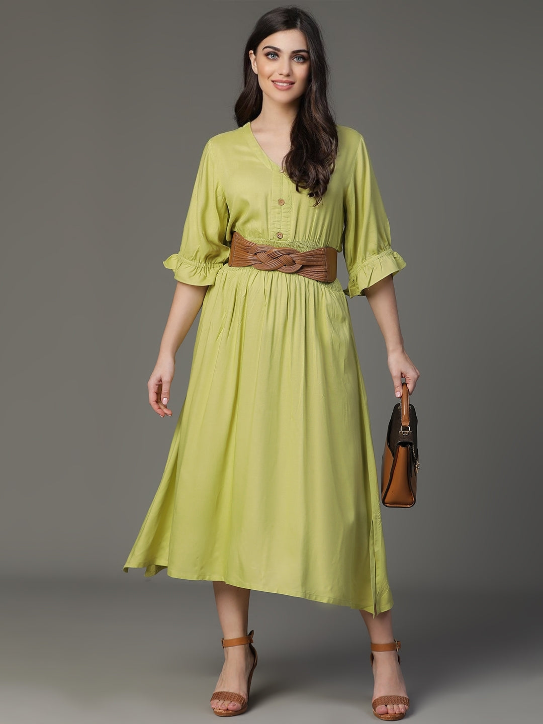 P.Green Rayon Dress with flare