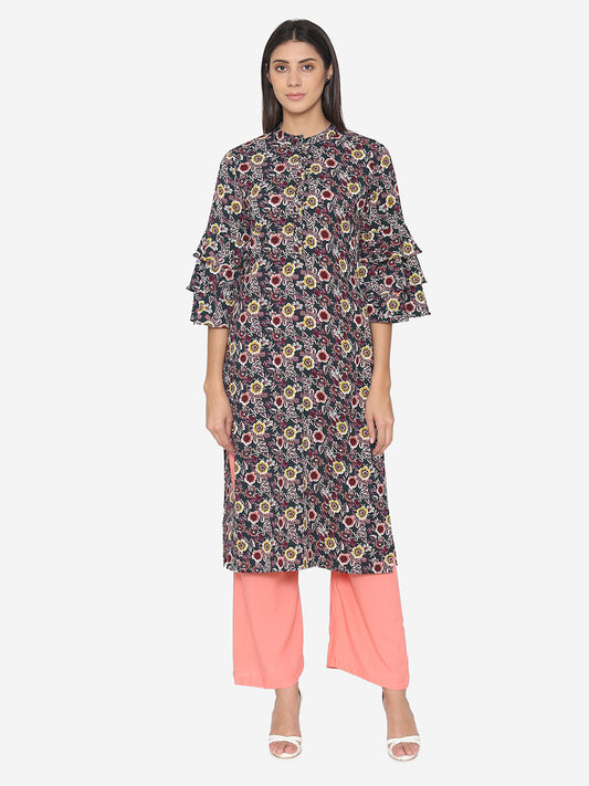 Multi Viscose Printed Kurta