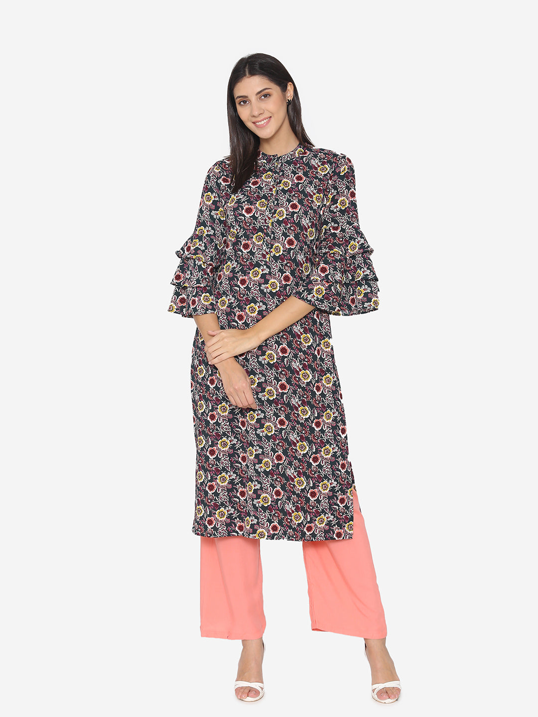 Multi Viscose Printed Kurta