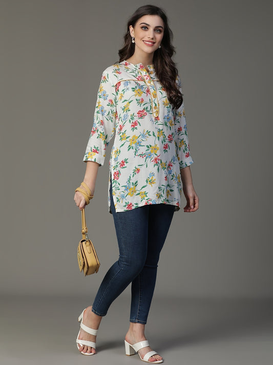 Rayon Printed Tunic Style Kurta