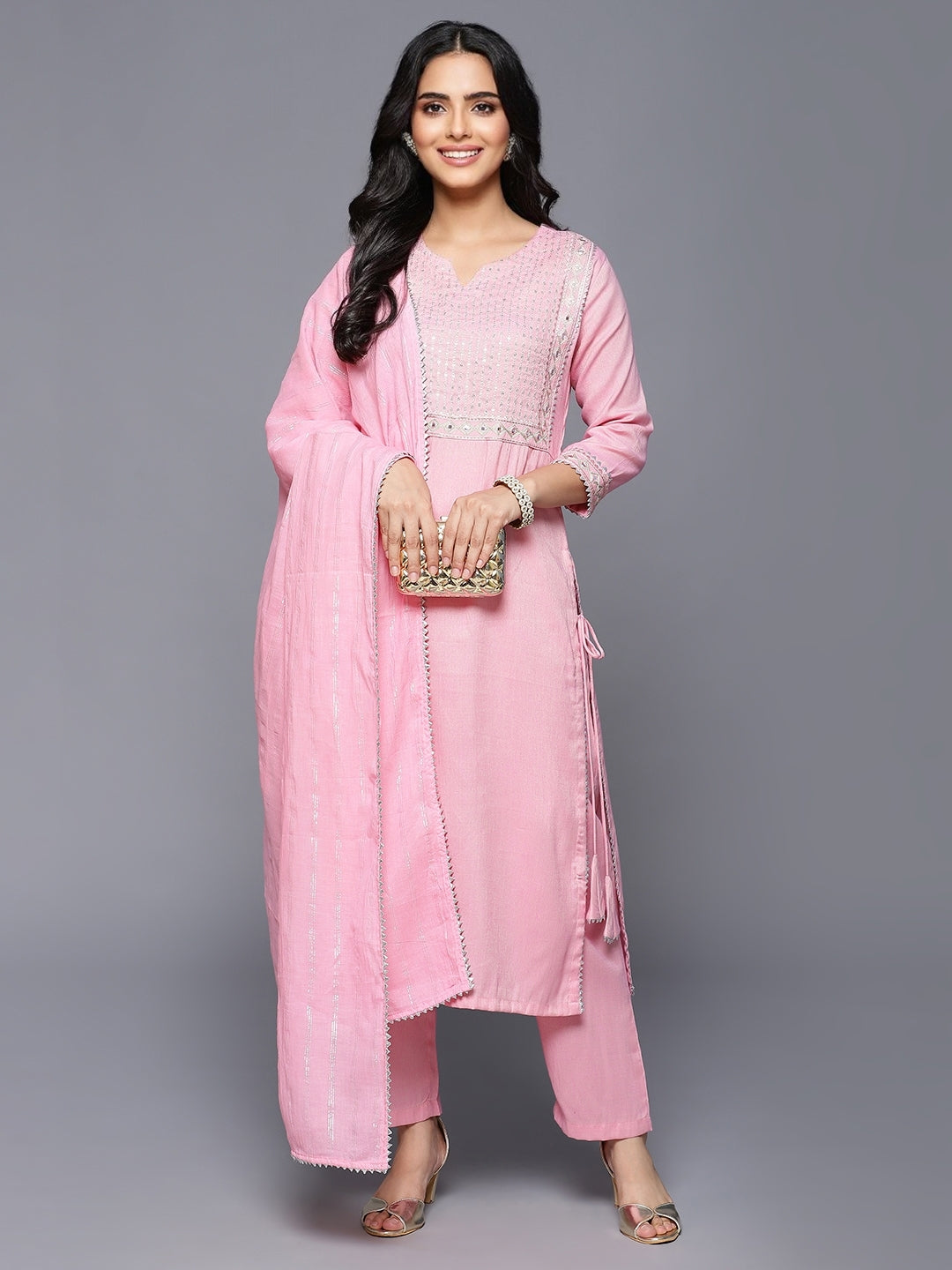 Pink Urbano Premium 3 Pc Kurta Sets with Dupatta