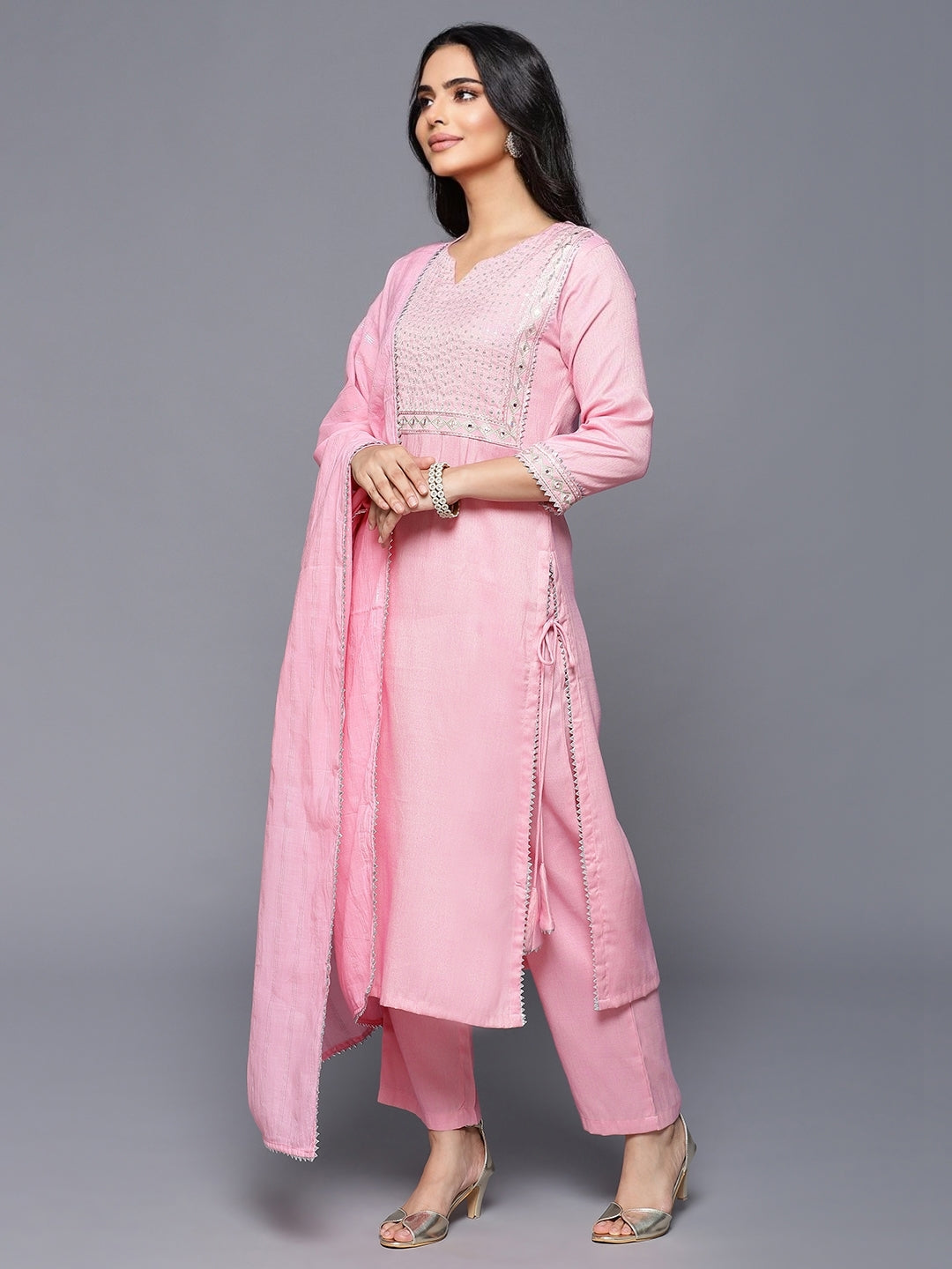 Pink Urbano Premium 3 Pc Kurta Sets with Dupatta