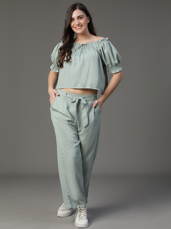 Sea Green Summercool 2 piece Co-ord set