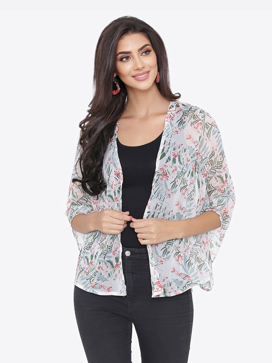 Georgette Printed Short Shrug