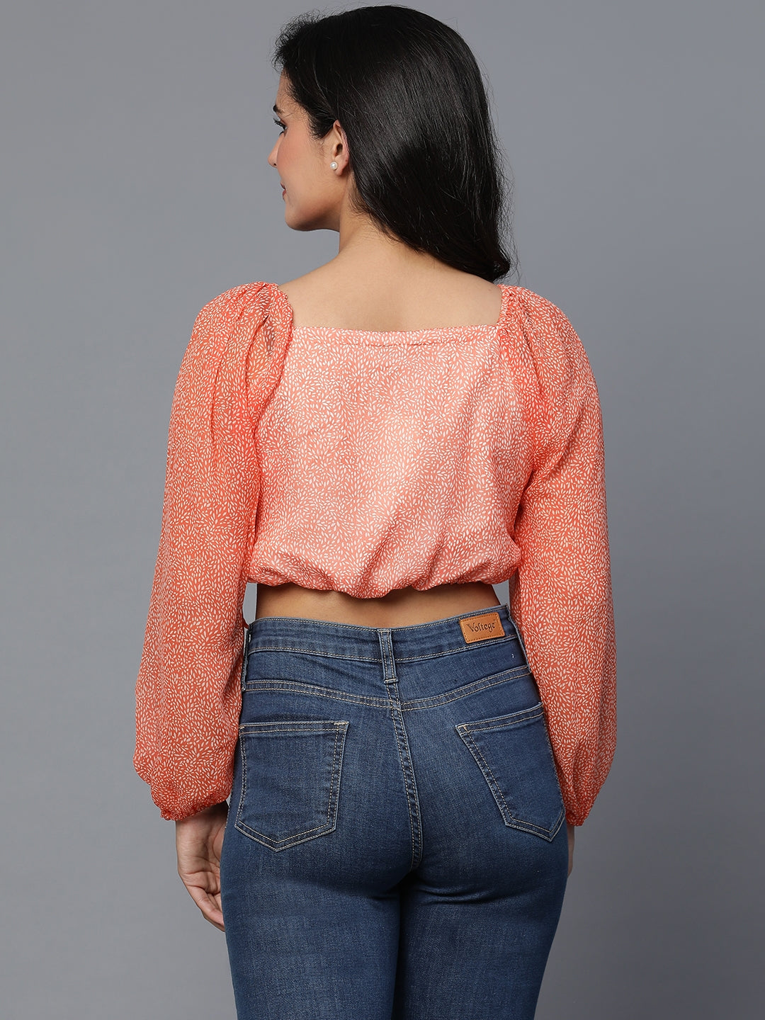 Orange Georgette Top