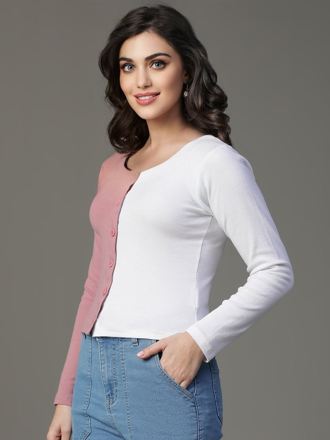 Pink Stretchable Cotton Top