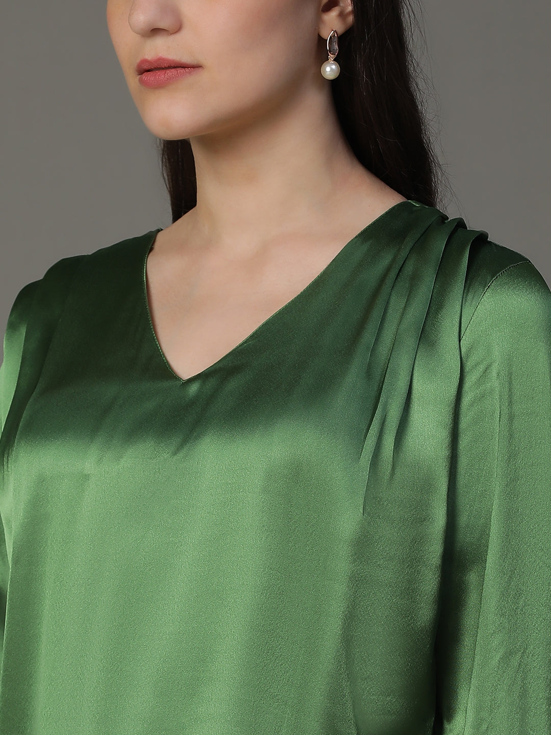 Green Japanese Satin top