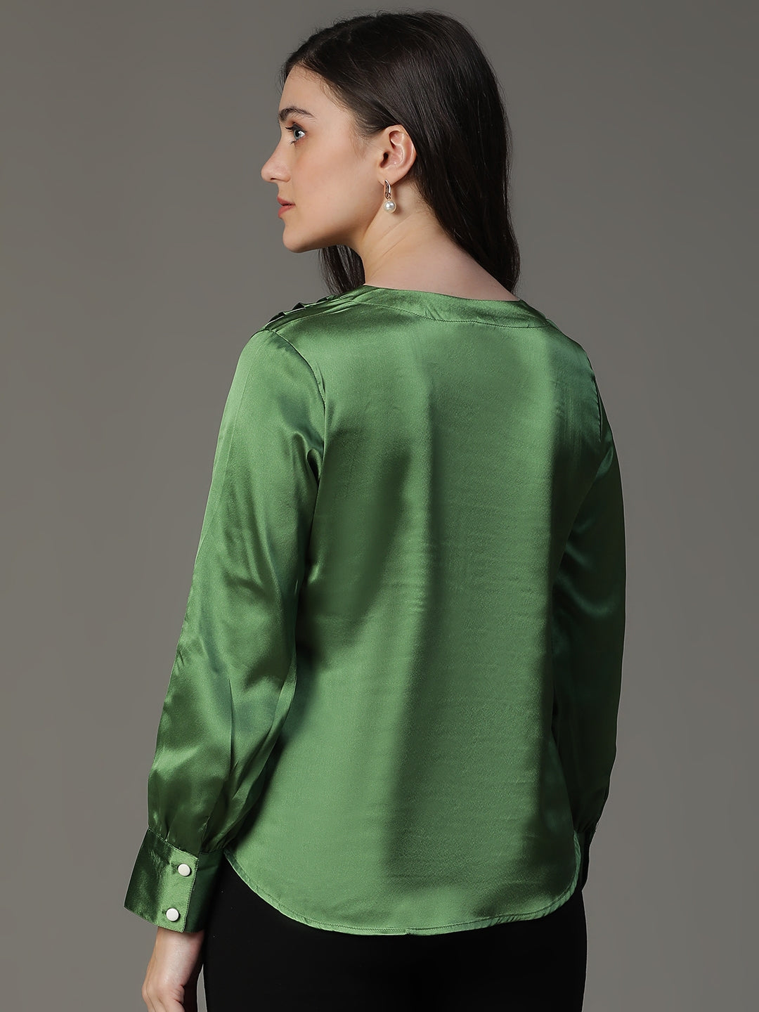 Green Japanese Satin top