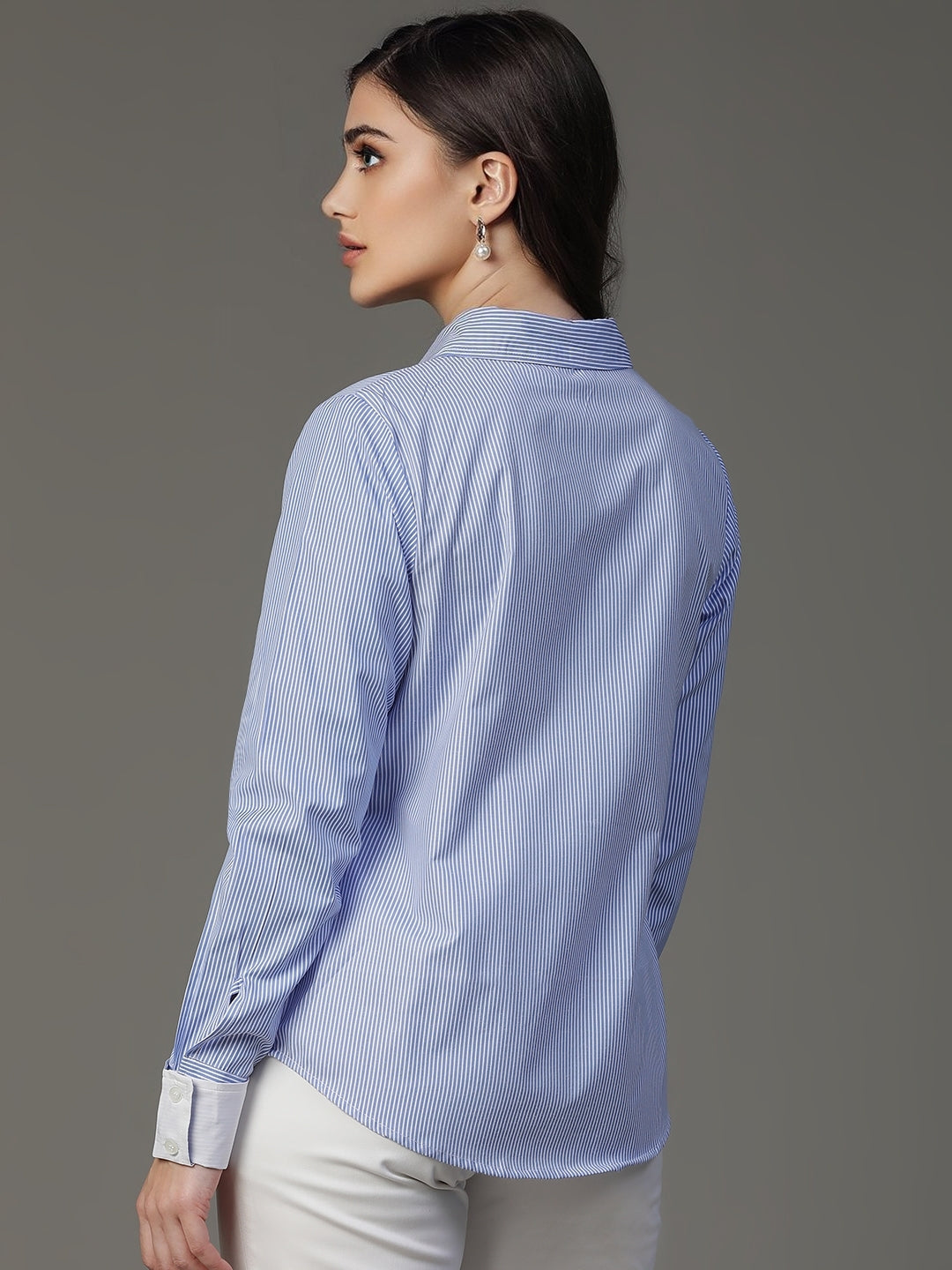 Blue Cotton Printed Shirt