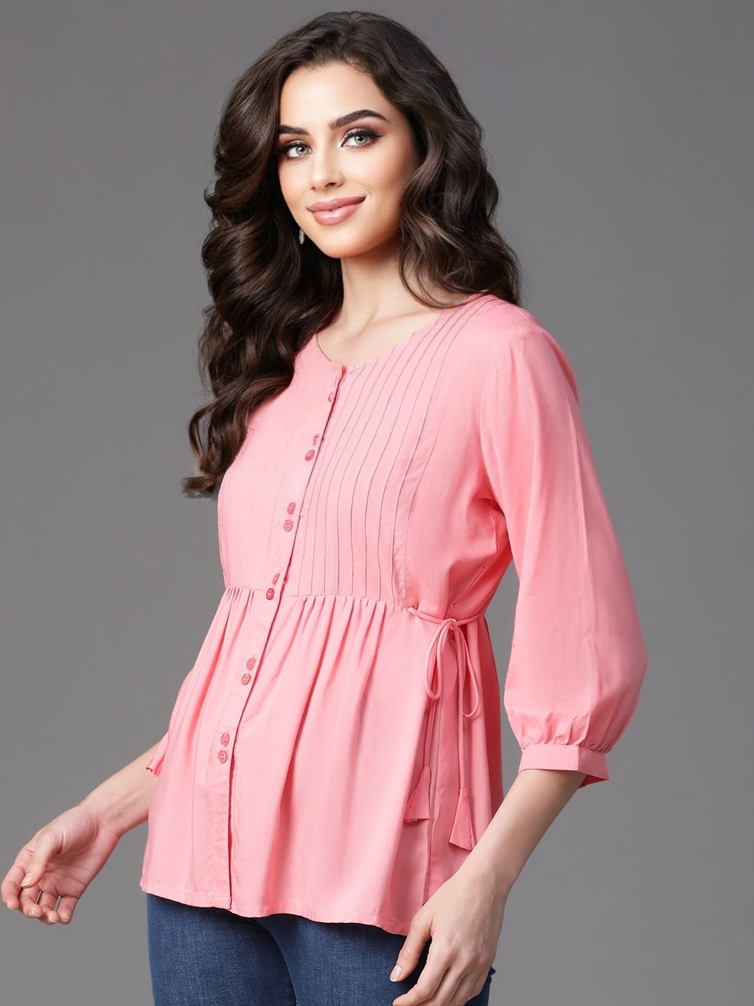 Pink Rayon Top