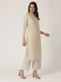 Lemon Cotton Embroidery Premium Kurta