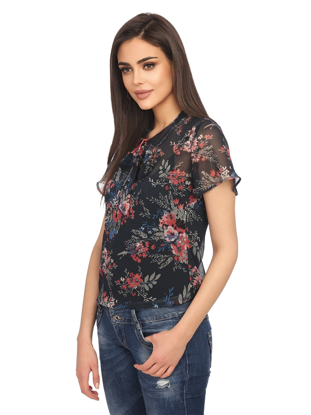 Georgette Floral Printed Top