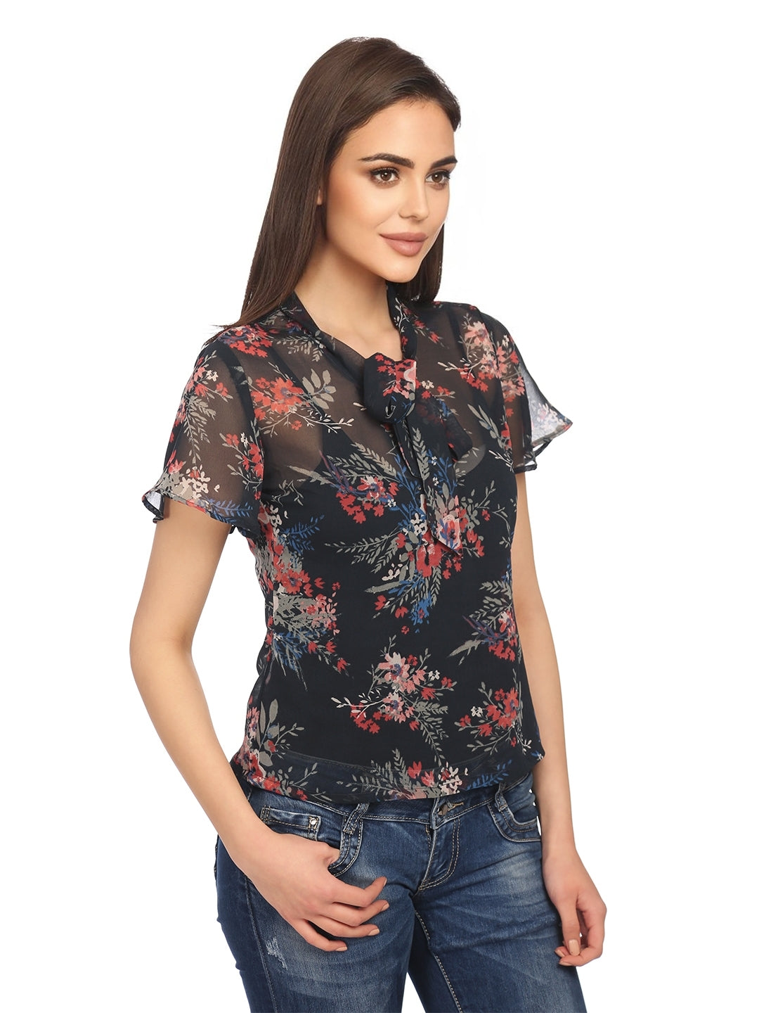 Georgette Floral Printed Top