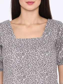 Crepe Animal Printed Top